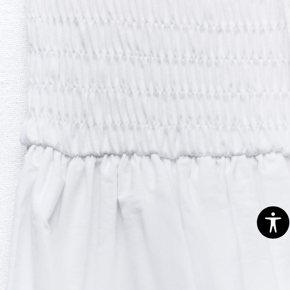 Like new!! Zara - SMOCKED DRESS WITH BALLOON SKIRT us s. EUC - Picture 11 of 11